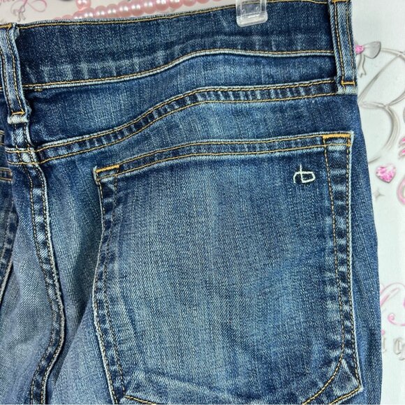 Rag & bone Dre jeans distressed dark blue Classic Blue Women's Jeans - Picture 6 of 12